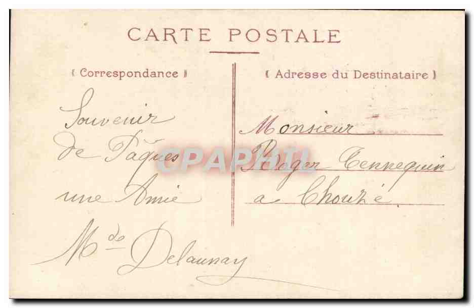 CPA Fantaisie Enfant Joyeuses Paques Easter — Rückseite