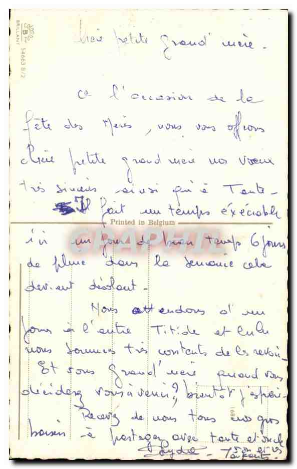 CPA Fantaisie Fleurs  — Verso