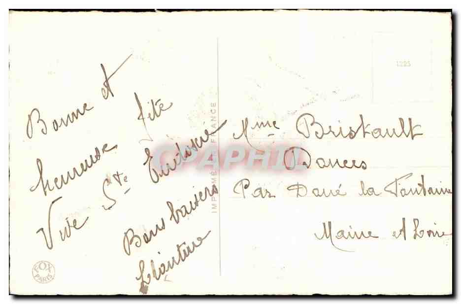CPA Fantaisie Fleurs Rose — Verso