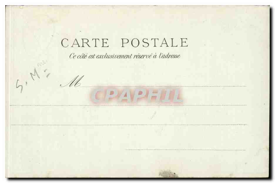 Rouen CPA La huate vieille tour — Verso