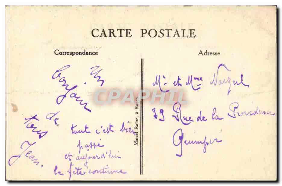 Rouen CPA La Bourse  — Verso