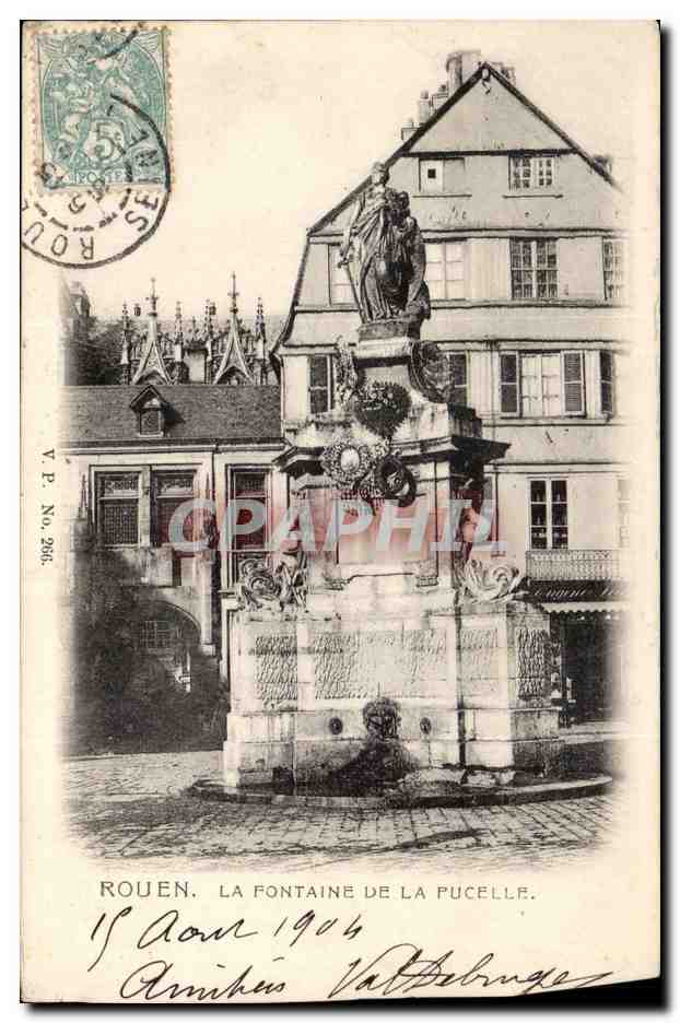 Rouen CPA La fontaine de la pucelle