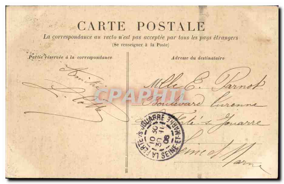 CPA Rouen Palais de justice La tour — Verso