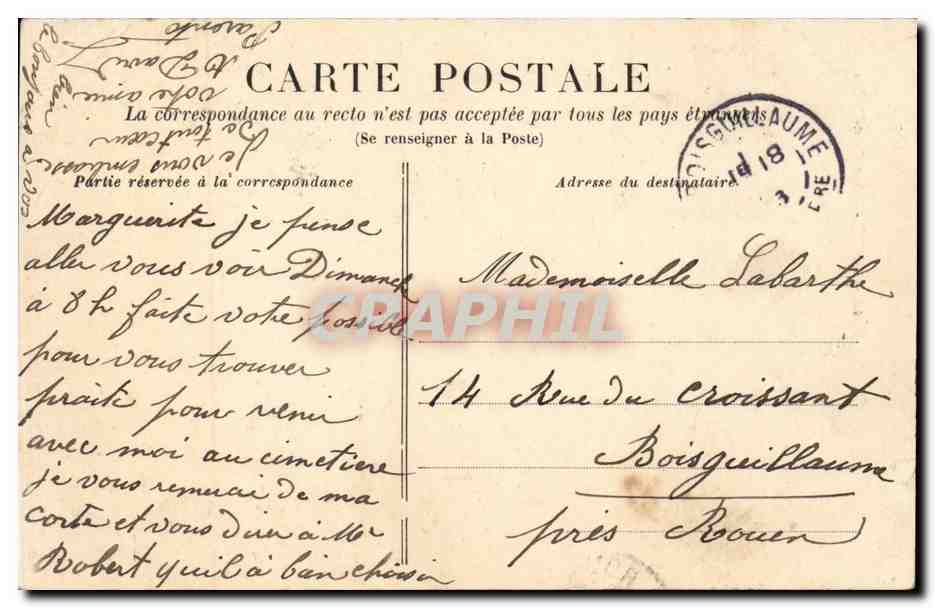CPA Rouen Saint Maclou Eglise — Verso