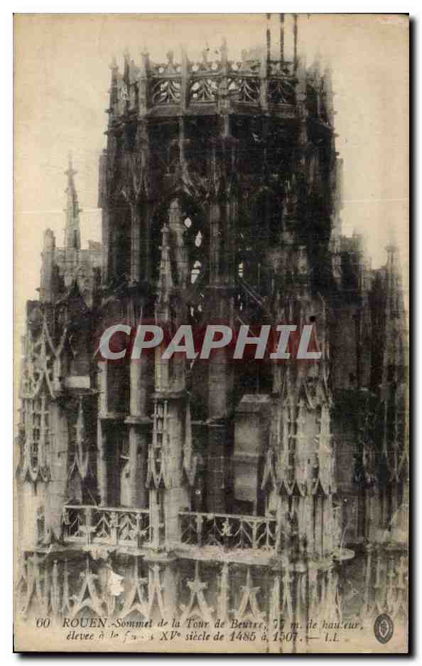 CPA Rouen Sommet de la tour du beurre