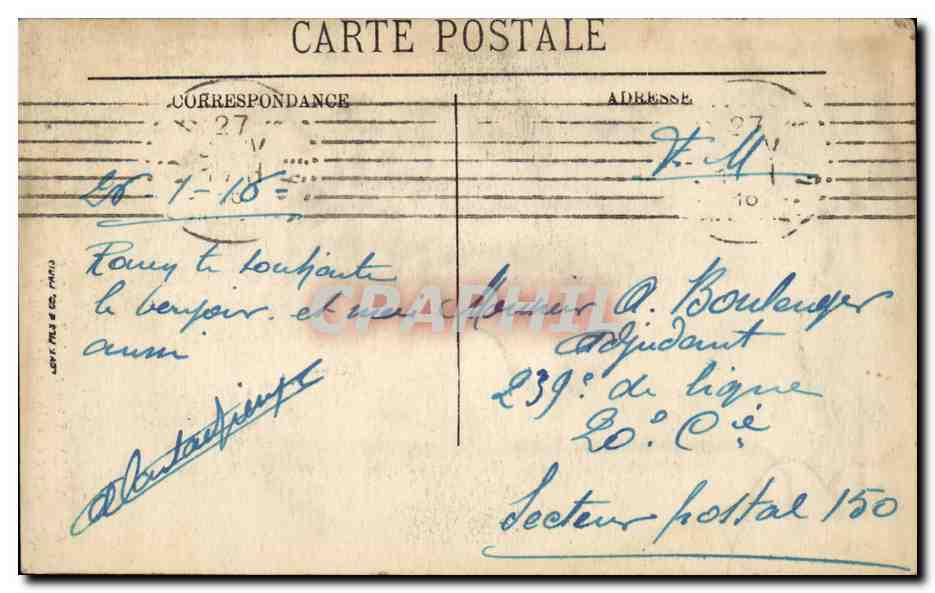 CPA Rouen Sommet de la tour du beurre — Rückseite
