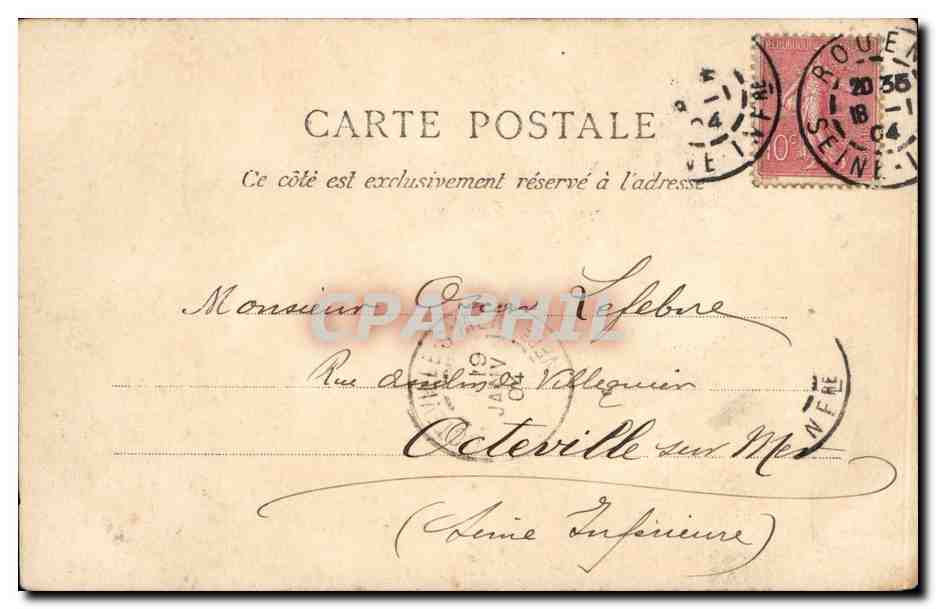 CPA Rouen Eglise Saint Ouen — Verso