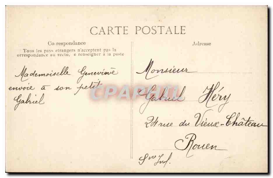 CPA Rouen Eglise Saint Joseph Abside et peintures murales — Verso