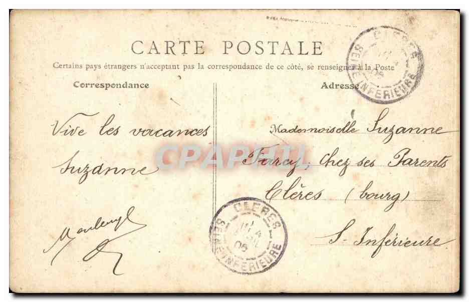 CPA Rouen Cathedrale — Verso