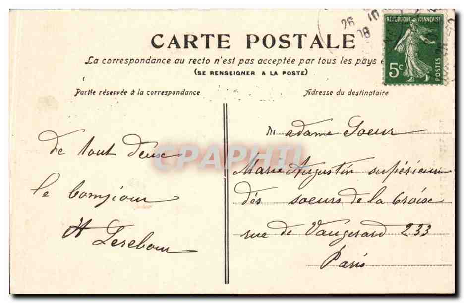 CPA Rouen Eglise Saint Maclou — Verso