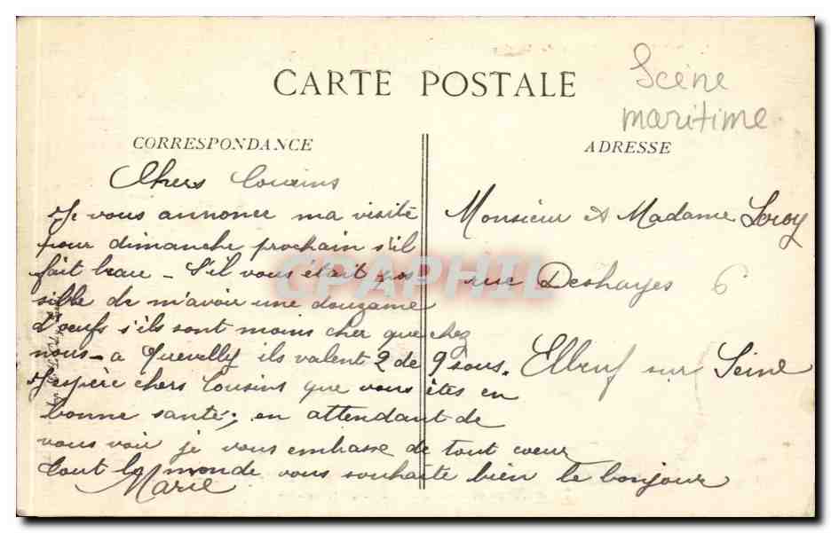 CPA Rouen Palais de justice — Verso