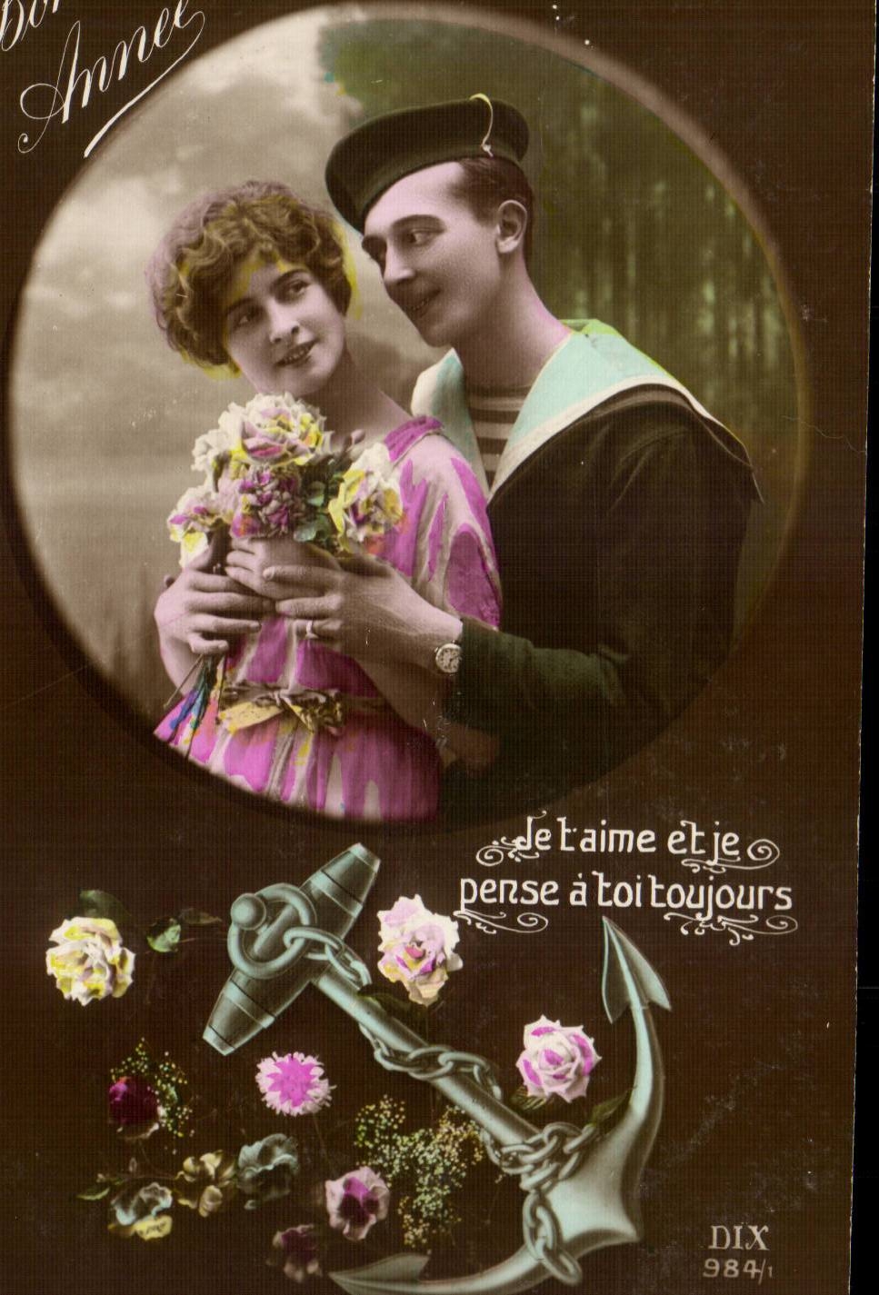 Couples amoureux — marin et femme — DIX 984/1