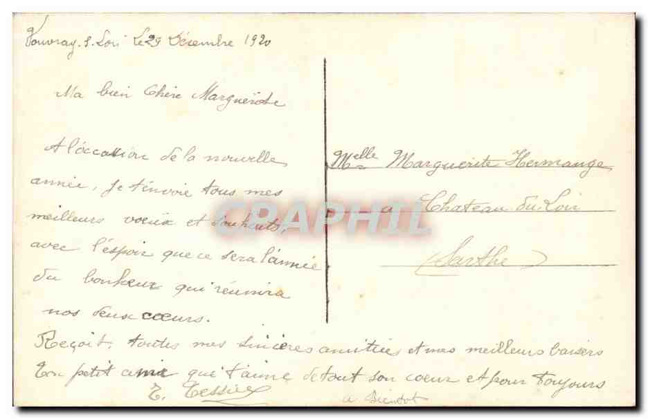 CPA Fantaisie Femme — Verso