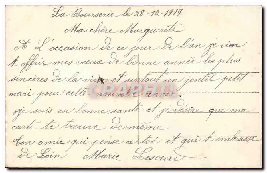 Couple en tenue d'hiver — Bonne Année — Furia 905/3 — Verso