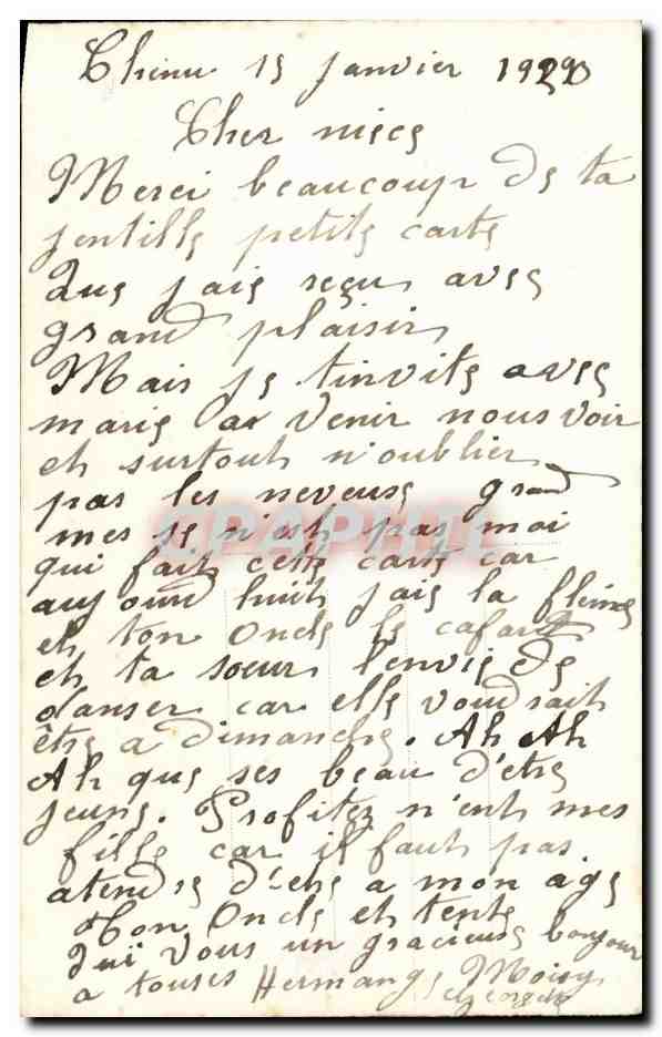 CPA Fantaisie Femme — Verso