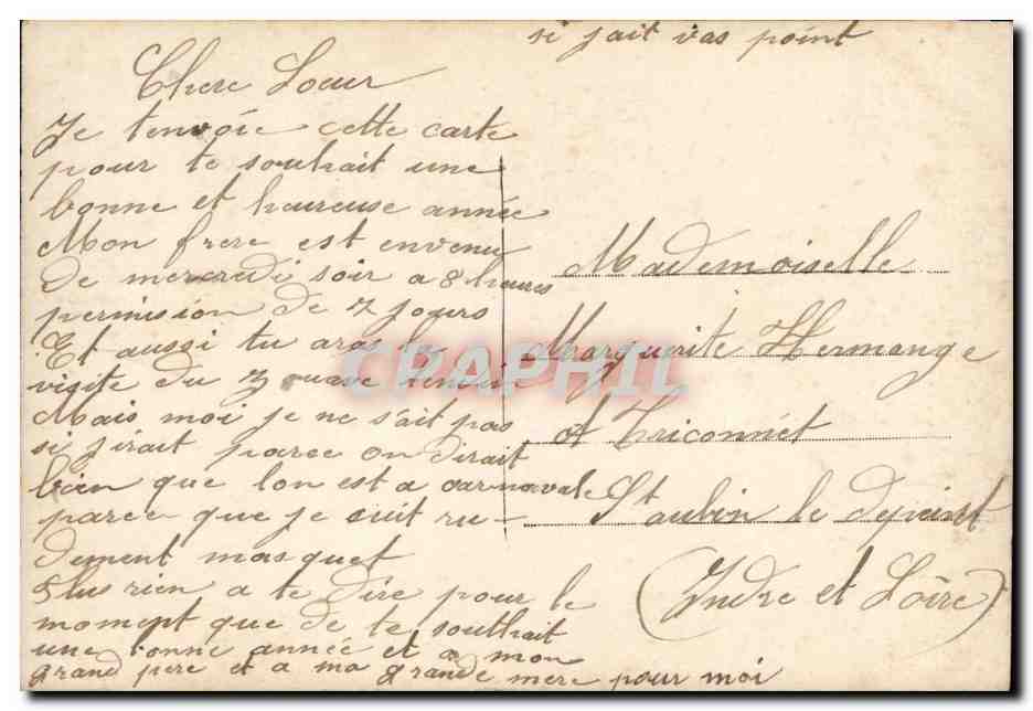 CPA Fantaisie Femme — Verso