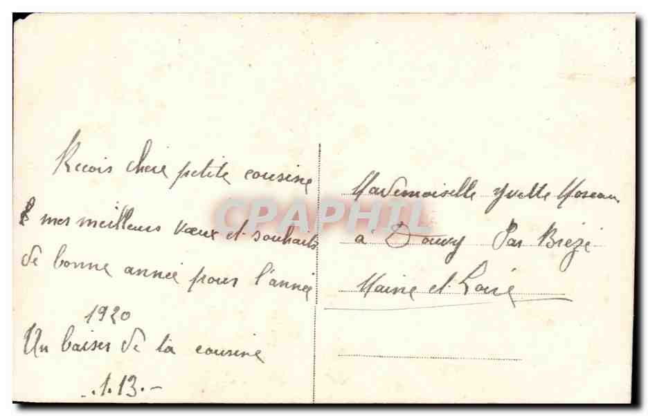 CPA Fantaisie Homme — Rückseite
