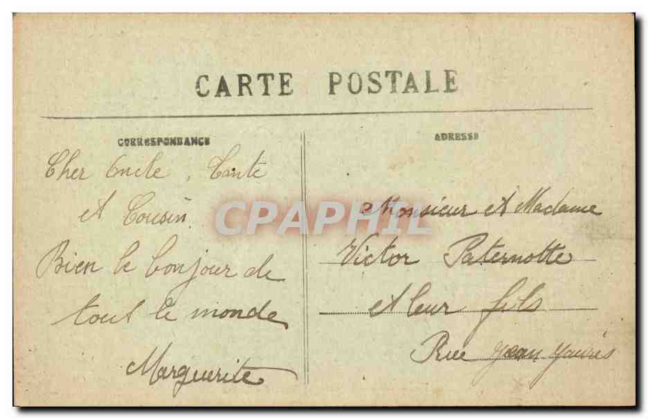 CPA Militaria Falaise Caserne Dumont d'Urville — Rückseite