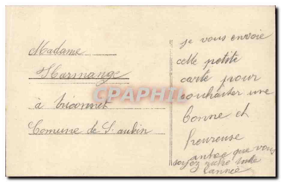 CPA Fantaisie Enfant Fer a cheval — Rückseite
