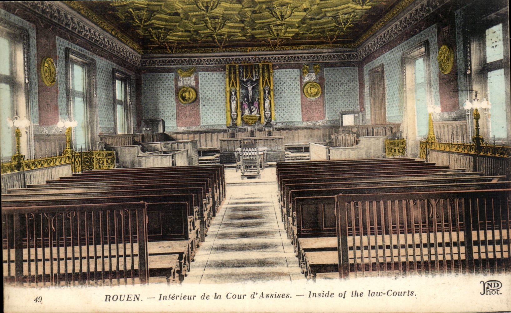 CPA Rouen Interieur de la cour d'assises 
