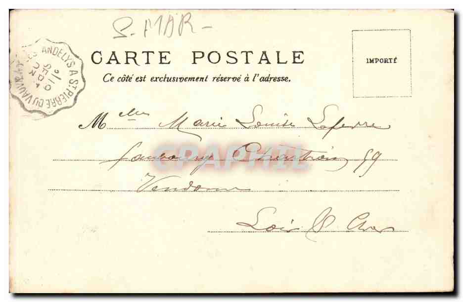 CPA Rouen Fontaine Sainte Marie — Rückseite