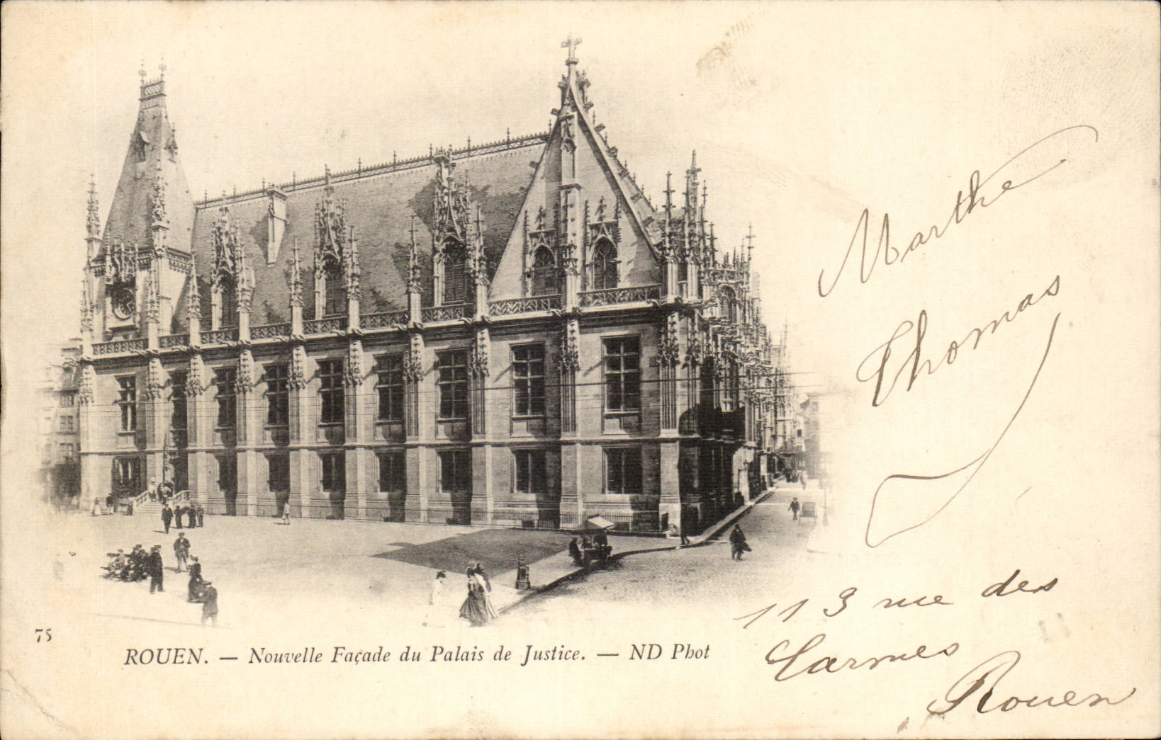 CPA Rouen Nouvelle facade du palais de justice