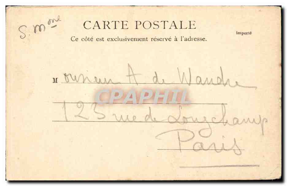 CPA Rouen Porte et fontaine de la grosse horloge — Verso