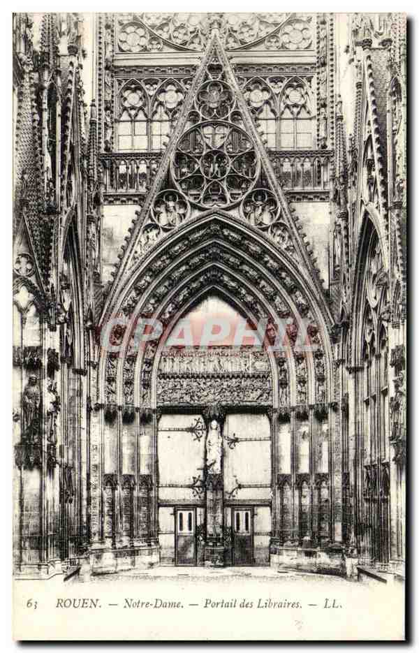 CPA Rouen Notre Dame Portail des libraires