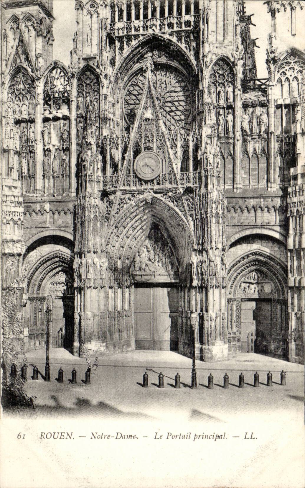 CPA Rouen Notre Dame Le portail principal