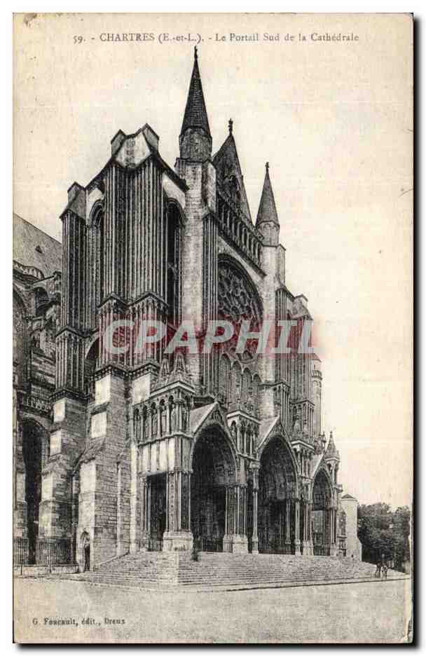 Chartres (E.-et-L.) - Le Portail Sud de la Cathédrale — G. Fouganit, édit., Dreux