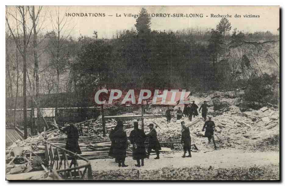 Inondations — Le Village de Lorroy-sur-Loing — Recherche des victimes