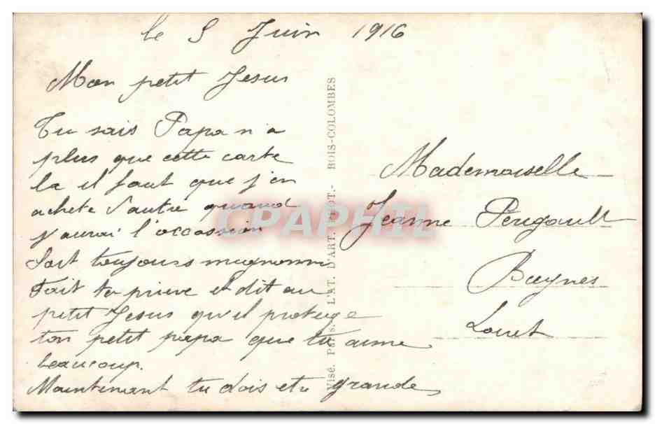 CPA Fantaisie Je porte bonheur Femme et militaire — Rückseite