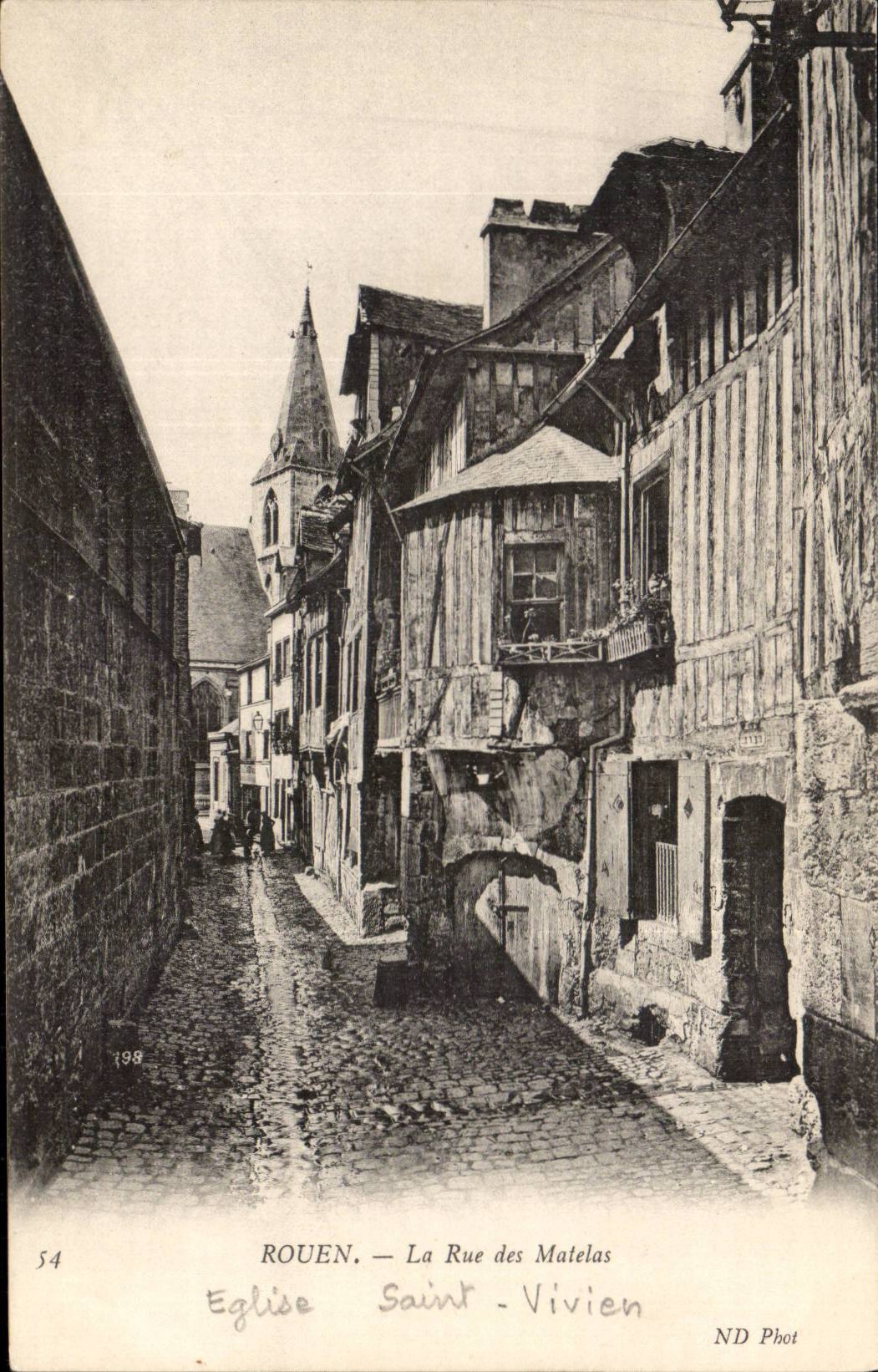 CPA Rouen La rue des Matelas