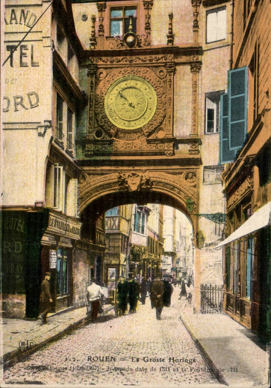 CPA Rouen La grosse horloge