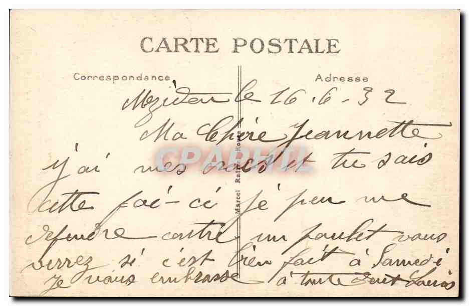 CPA Rouen La grosse horloge — Verso