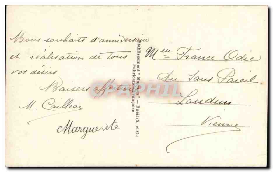 CPA FAntaisie Enfant Drapeau francais — Verso
