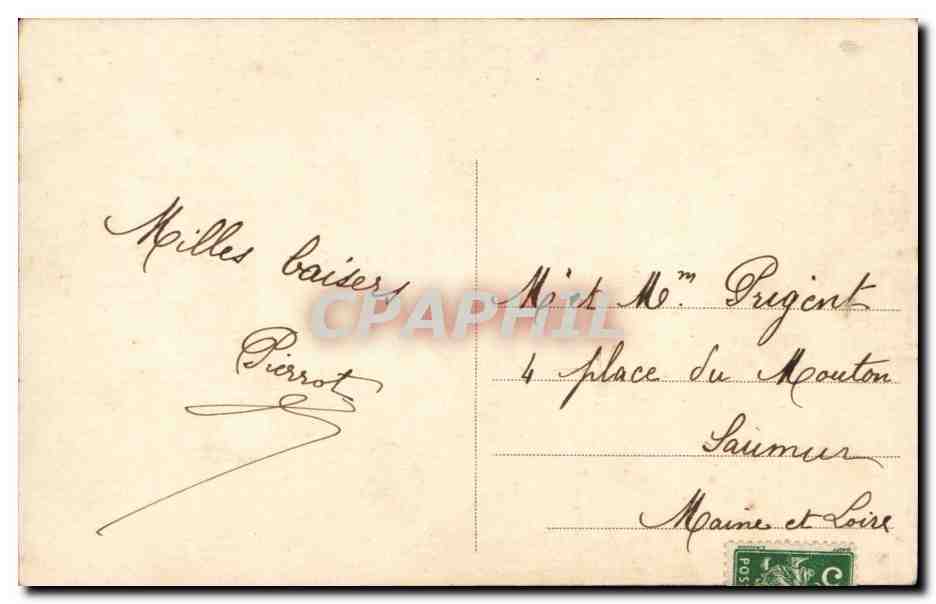 CPA FAntaisie Enfant Lune — Verso