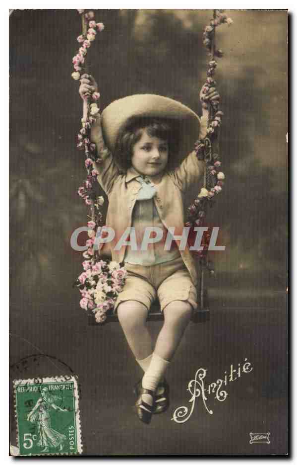 CPA FAntaisie Enfant Amitie