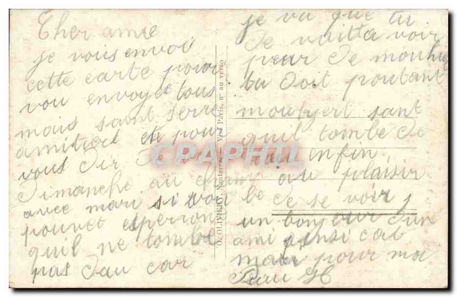CPA FAntaisie Femme Colombes — Rückseite