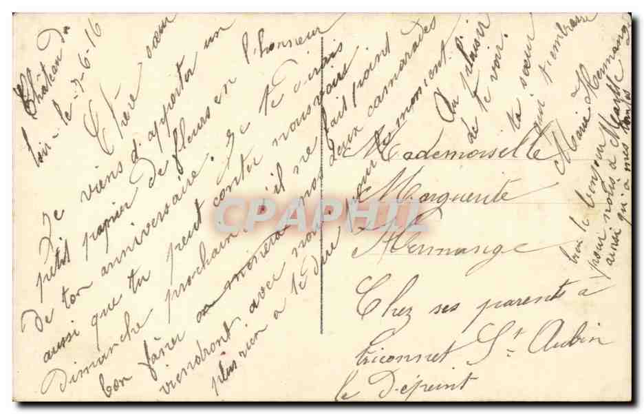 CPA FAntaisie Fleurs Anniversaire — Verso