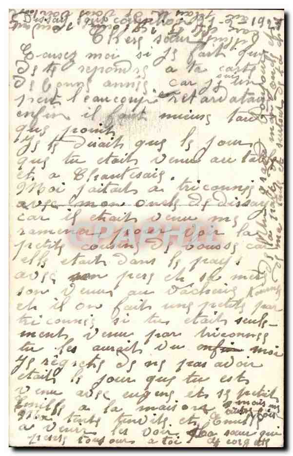 Couple en extérieur — vœux de bonne année — DIX PARIS 2349 — Verso