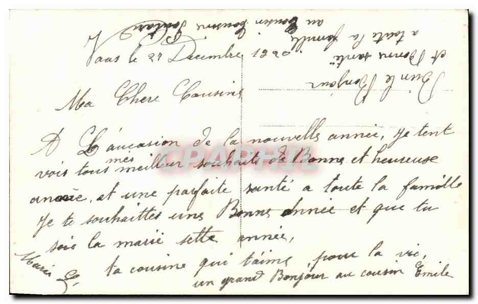 Couple — souhait de bonne année — EK° 234 — Reverso
