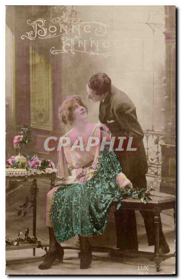 CPA FAntaisie Femme Bonne annee