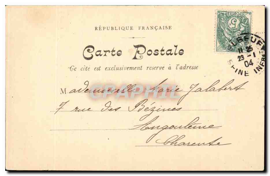 Rouen CPA Le palais de justice — Rückseite