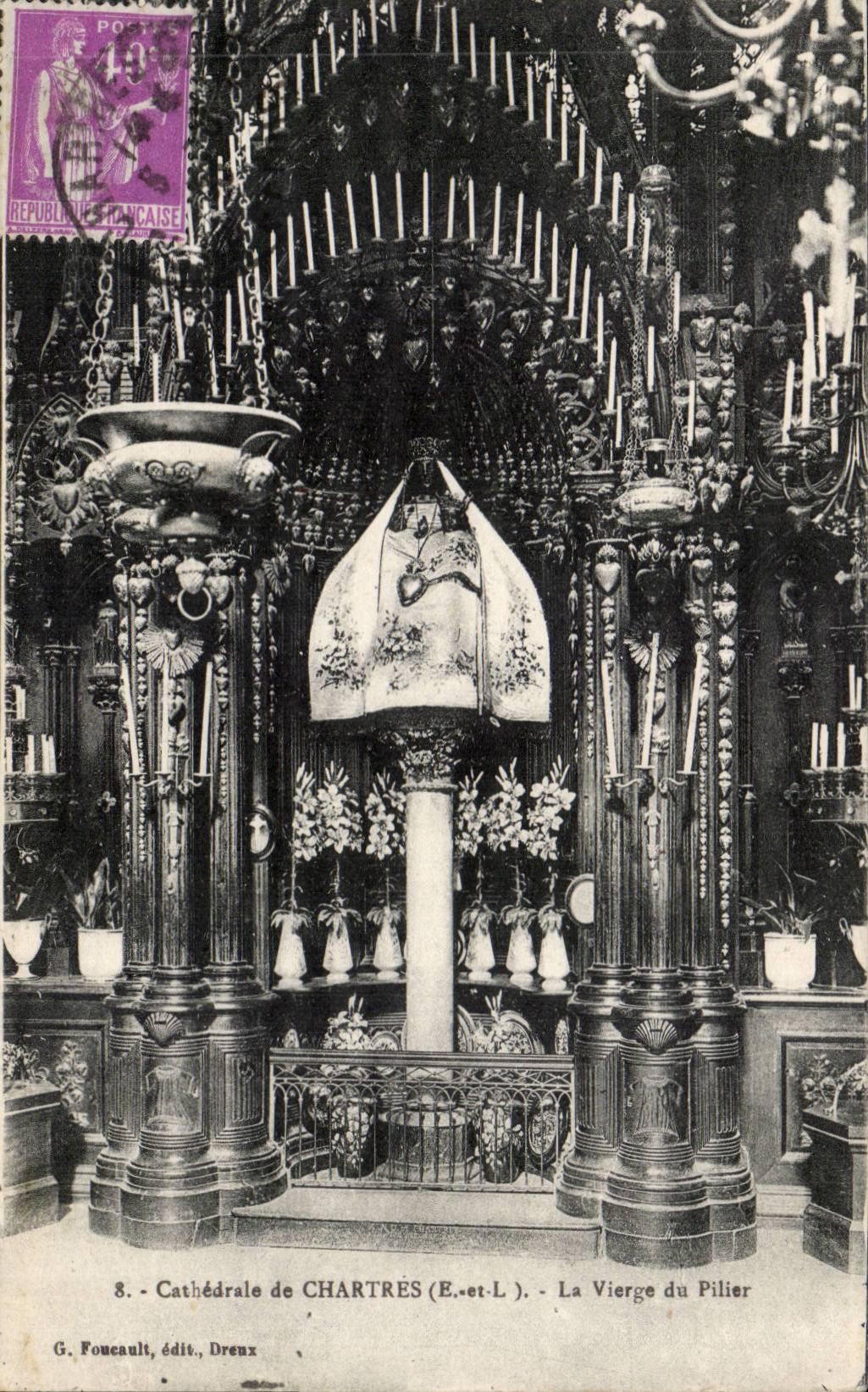 Chartres CPA Cathedrale La vierge du pilier