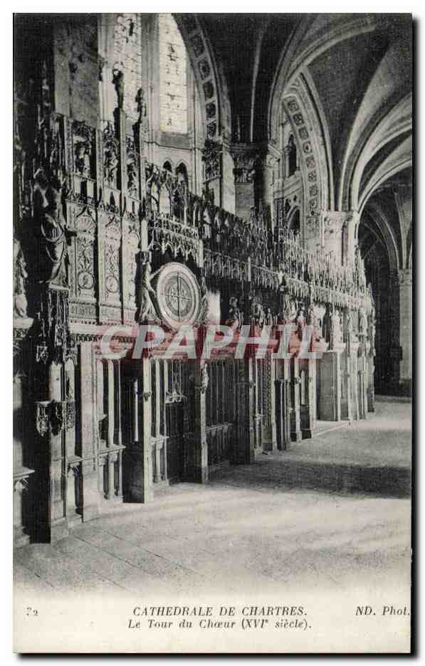 Chartres CPA La cathedrale Le Tour du choeur