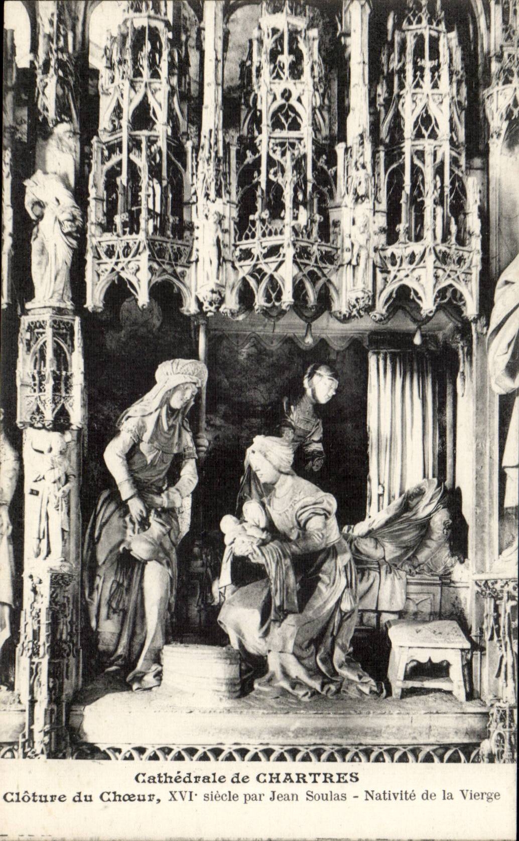 Chartres CPA La cathedrale Cloture du Choeur Nativite dela vierge