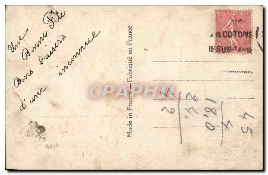 CPA Fantaisie Homme Forgeron — Rückseite