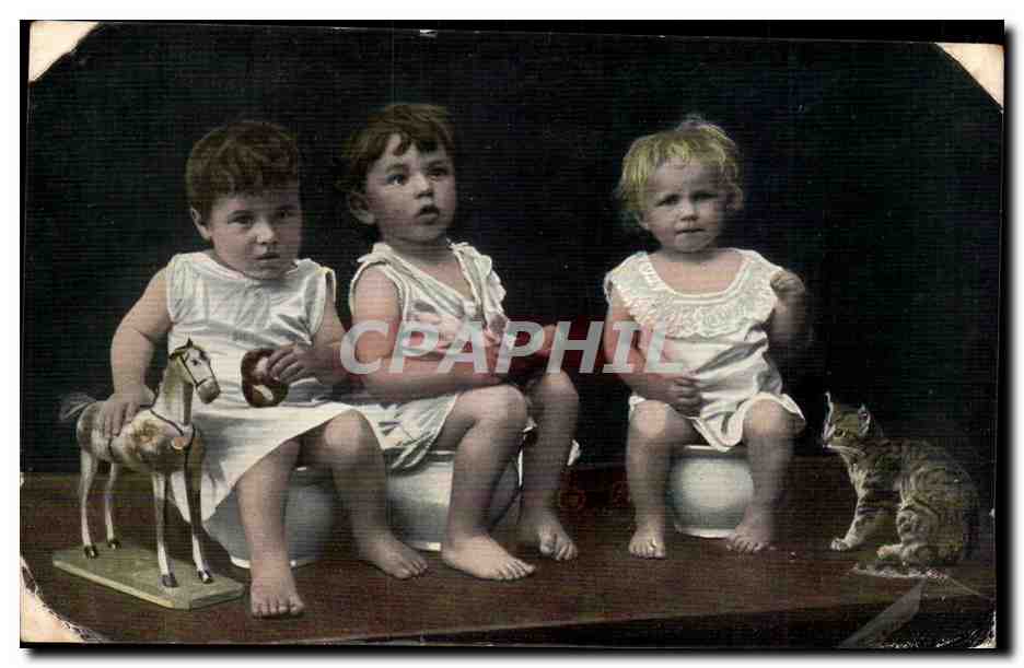 CPA Fantaisie Enfants Chat