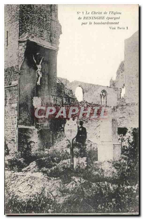 Christus der Kirche in Reninghe, vor dem Bombardement gerettet — Visé, Paris 1